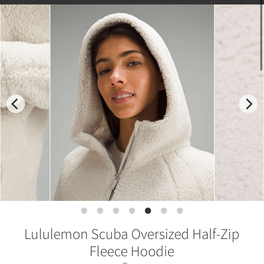 lululemon athletica White Scuba Oversized Half-Zip Hoodie - Picture 3 of 8